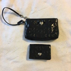 Black Coach wristlet & wallet